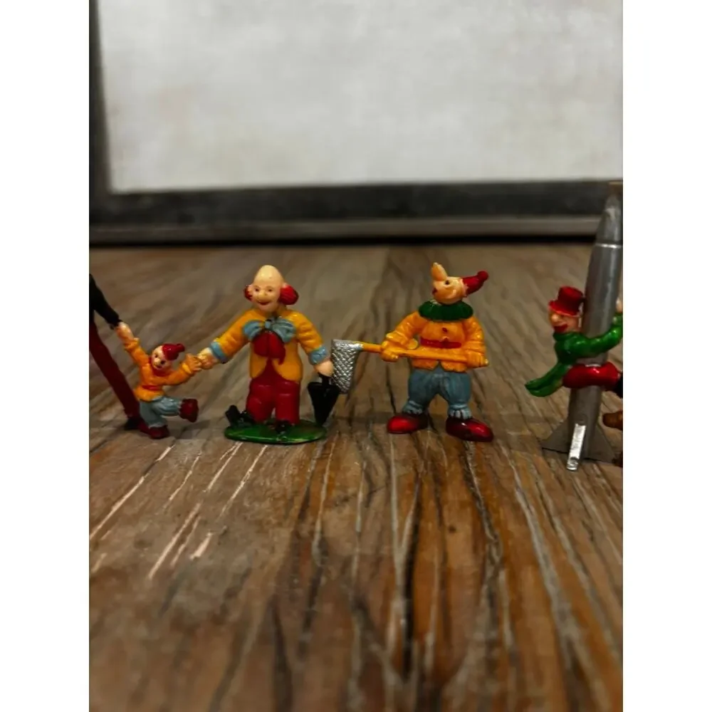 Vintage Circus Cake Toppers Decorations Clowns Animals Mini Figures Mixed Lot